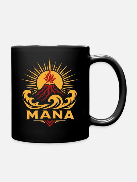 Mana-Vulkanwelle - Tasse einfarbig - Schwarz