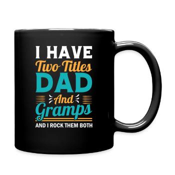 Grandfather Papaw Pop Gramps Granddad Grandpa - Tasse einfarbig - Schwarz - Rechts
