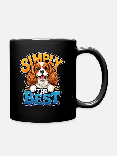 Kavallerier King Charles Spaniel - Tasse einfarbig - Schwarz