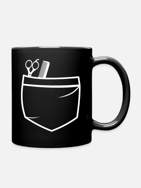 Friseur pockets  - Tasse einfarbig - Schwarz