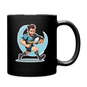 Rugbyspieler - Tasse einfarbig - Schwarz - Rechts
