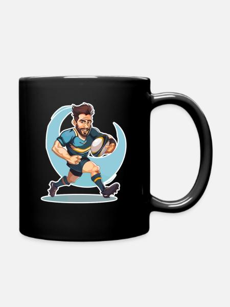 Rugbyspieler - Tasse einfarbig - Schwarz