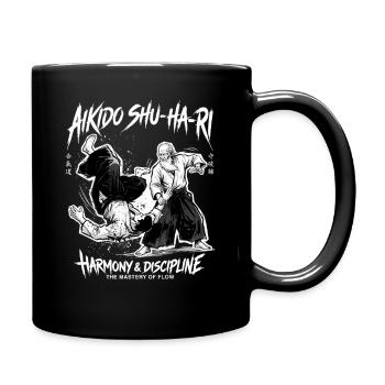 Japanese Martial Arts Aikido Flow Dynamics - Tasse einfarbig - Schwarz - Rechts