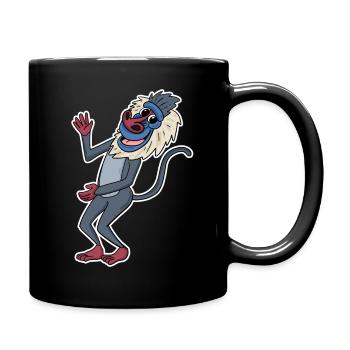 Paviane Affe Tier - Tasse einfarbig - Schwarz - Rechts