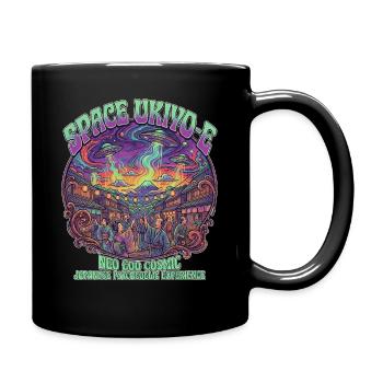 Neo Edo Fest and UFO Ukiyo-e Psychedelic Trip - Tasse einfarbig - Schwarz - Rechts