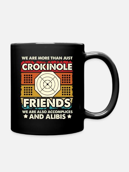 Crokinole Freunde – Komplizen und Alibis - Tasse einfarbig - Schwarz