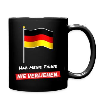 Hab meine Fahne nie verliehen - Schwarz Rot Gold - Tasse einfarbig - Schwarz - Rechts