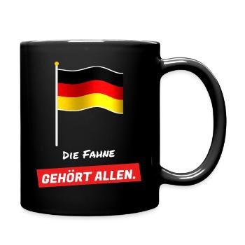 Die Fahne gehört allen - Schwarz Rot Gold - Tasse einfarbig - Schwarz - Rechts