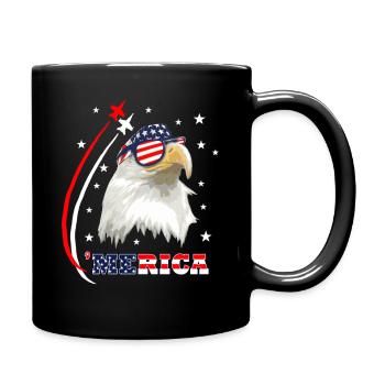 Merica Eagle - Tasse einfarbig - Schwarz - Rechts