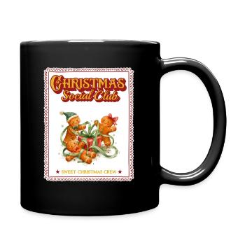 Christmas Social Club Lebkuchen Geschenke Retro - Tasse einfarbig - Schwarz - Rechts