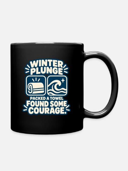 Winter Sprung Kaltwasser-challenge Schwimmfinisher - Tasse einfarbig - Schwarz