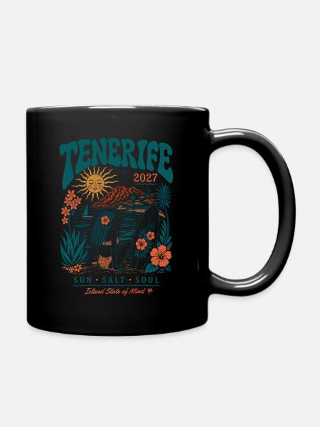 Tenerife Inselreise Surf 2027 - Tasse einfarbig - Schwarz