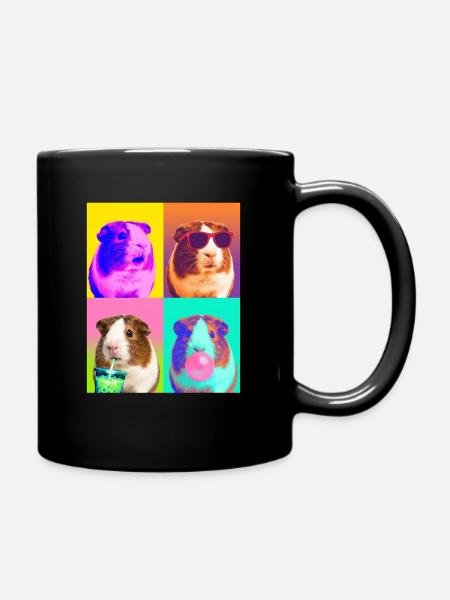 Meerschweinchen Meerschwein - Tasse einfarbig - Schwarz