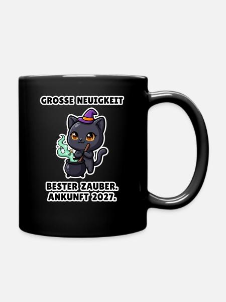 Bester Zauber – Babyankündigung zu Halloween - Tasse einfarbig - Schwarz