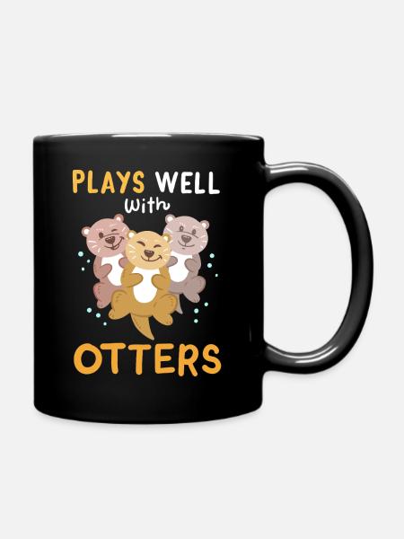 Otter Spruch Humor - Tasse einfarbig - Schwarz
