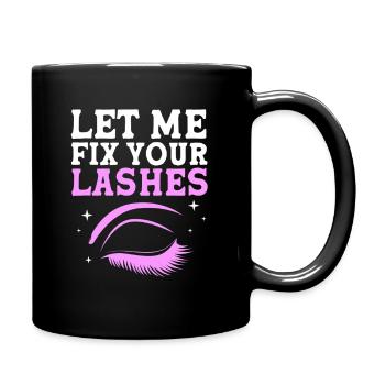 Kosmetik Make-up Kosmetikerin - Tasse einfarbig - Schwarz - Rechts