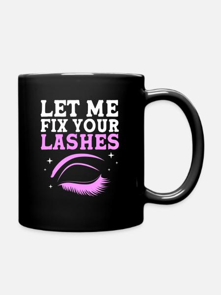 Kosmetik Make-up Kosmetikerin - Tasse einfarbig - Schwarz