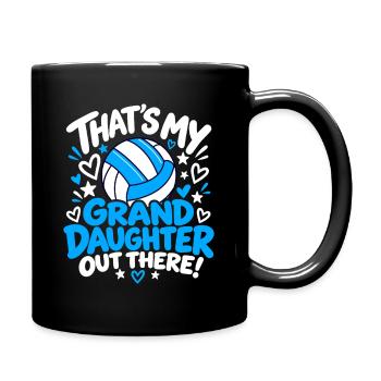 My grand daughter Volleyball Volleyballspieler - Tasse einfarbig - Schwarz - Rechts