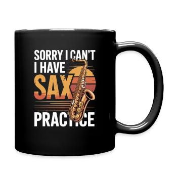 Saxophonist Saxophon Jazz Musik Blasinstrument - Tasse einfarbig - Schwarz - Rechts