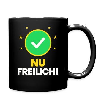 Sächsisch Nu freilich Sachsen - Tasse einfarbig - Schwarz - Rechts
