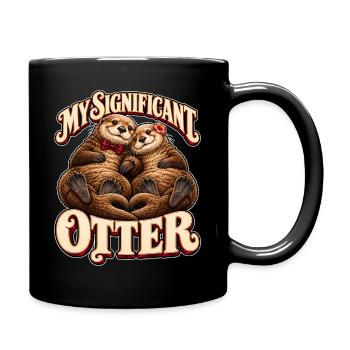 Signifikanter Otterduett - Tasse einfarbig - Schwarz - Rechts