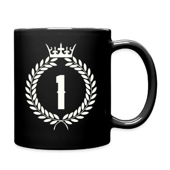 1_kranz - Tasse einfarbig - Schwarz - Rechts
