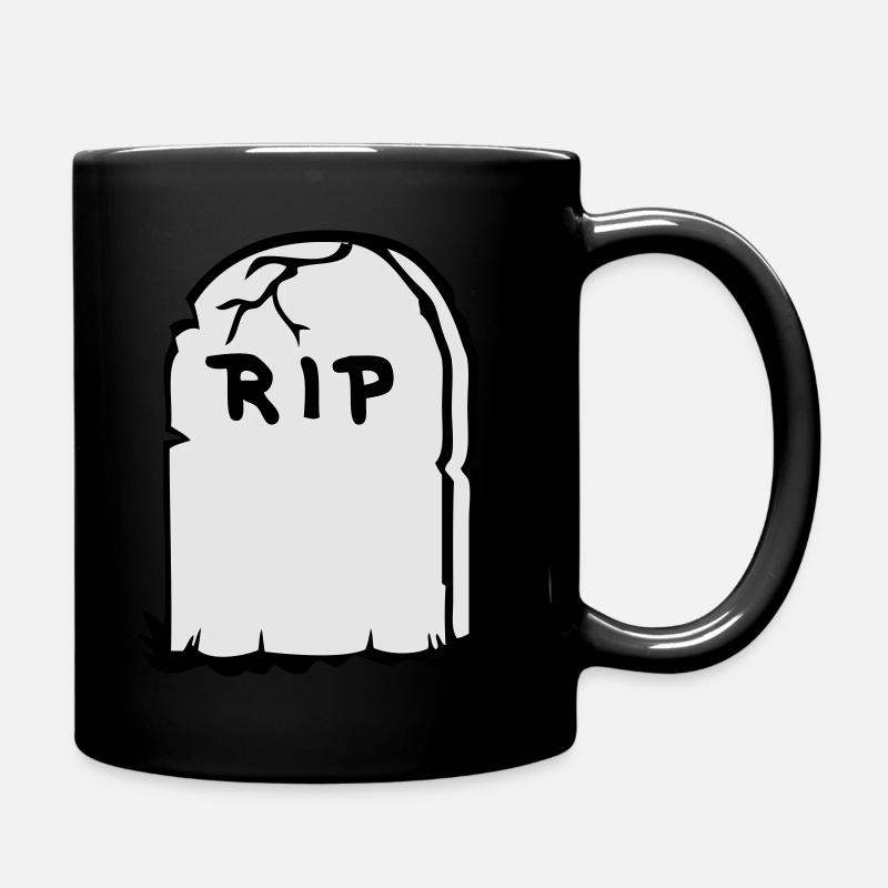 Grabstein - Tasse einfarbig - Schwarz
