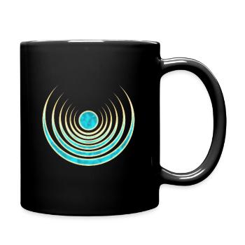 Mond Amulett Kraft der 7 Wicca Glücksbringer Magie - Tasse einfarbig - Schwarz - Rechts