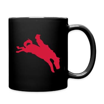 rodeo cowboy cheval - Mug uni - noir - Droite