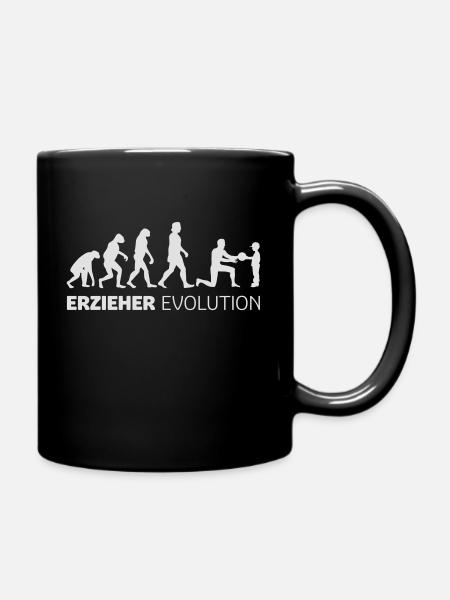 Erzieher Evolution - Tasse einfarbig - Schwarz