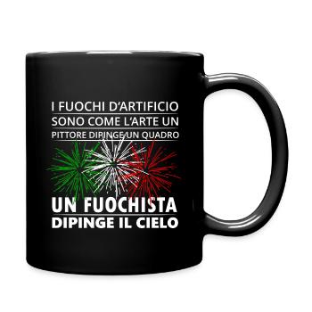 Feu d’artifice Pyro Italie Nouvel An - Mug uni - noir - Droite