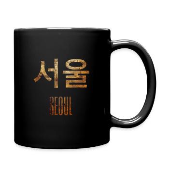 Séoul Corée Corée du Sud - Or - Mug uni - noir - Droite