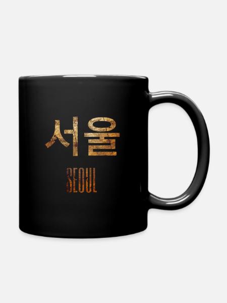 Seoul Korea South Korea - Gold - Full Colour Mug - black