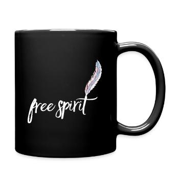 Free Spirit mit Feder hell Vol. 2 - Full Colour Mug - black - Right