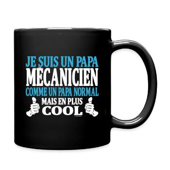 Je suis un papa mécanicien - Mug uni - noir - Droite