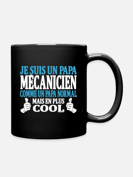 Je suis un papa mécanicien - Mug uni - noir