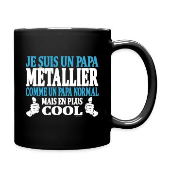 Je suis un papa métallier - Mug uni - noir - Droite