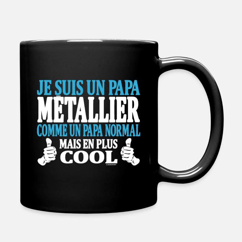 Je suis un papa métallier - Mug uni - noir