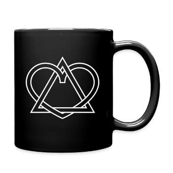 Adoption Child Adoption Icon Heart Triangle - Full Colour Mug - black - Right