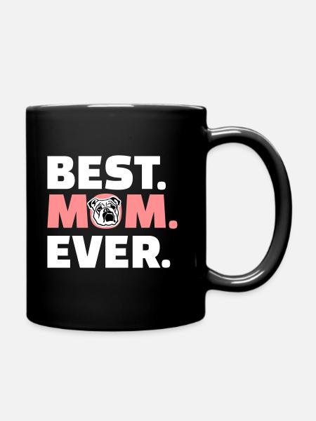 Englische Bulldogge - Tasse einfarbig - Schwarz