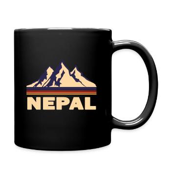 népal montagnes asie cadeau - Mug uni - noir - Droite