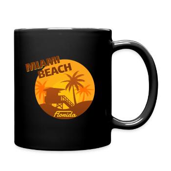 Miami Beach Florida - Full Colour Mug - black - Right