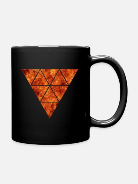 TRIANGLE ON FIRE! Feuer, Dreieck, Geburtstag, Fun - Tasse einfarbig - Schwarz