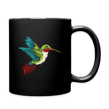 Kolibri Vogel Kolibris Rubinkehlkolibri - Tasse einfarbig - Schwarz - Rechts