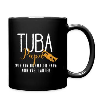 Cooler Tuba Papa - Tasse einfarbig - Schwarz - Rechts