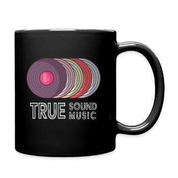 True Sound Music Vinyl Record Music Retro - Full Colour Mug - black - Right