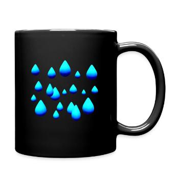 raindrop pattern - Full Colour Mug - black - Right