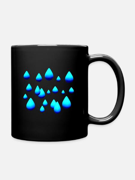 motif de goutte de pluie - Mug uni - noir