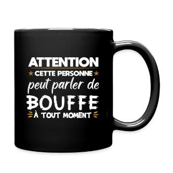 Bouffe manger nourriture cadeau drôle - Mug uni - noir - Droite