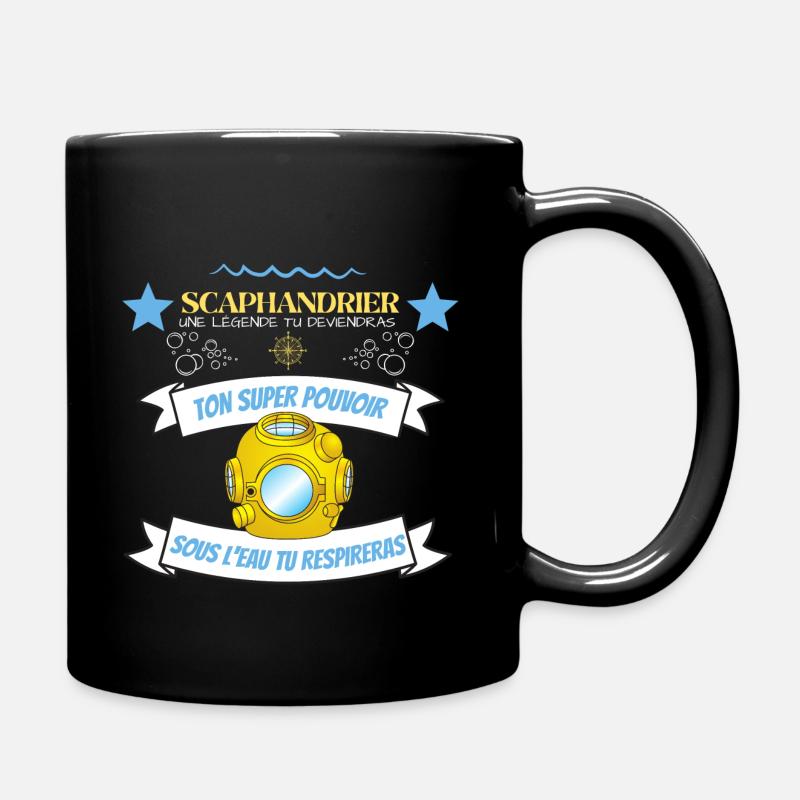 scaphandrier légende idée cadeau et tshirt - Mug uni - noir